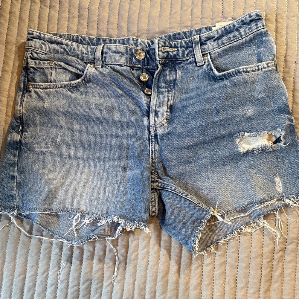 Denim Distressed Women Shorts